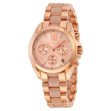 michael kors ladies rose gold chronograph bracelet watch|michael kors rose gold watch.